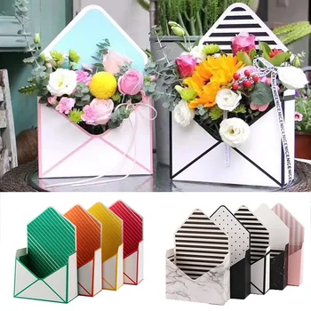 Kağıt Çiçek Kutusu Hediye Ambalaj Kutusu Taze Çiçek Ambalaj Kutusu Mevcut Şeker Çubuğu Kutuları Parti Düğün Dekorasyon Çiçekçi Malzemeleri 4