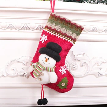 2023 Noel Çorap Çorap Santa Kardan Adam Elk Kumaş Hediye Çorap Çocuklar İçin Ev Şömine Noel Ağacı Dekorasyon Kolye
