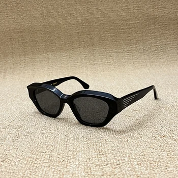 2022 Vintage Lüks Marka YUMUŞAK Güneş Gözlüğü kadın Erkek 5G Güneş Gözlüğü Asetat Polarize Bayan Güneş Gözlüğü UV400 orijinal Kılıf İle