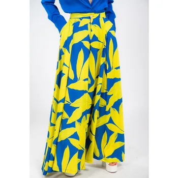 2022 Yeni Moda İlkbahar Yaz Lüks Marka moda elbise Kadınlar İçin İpek Gömlek Artı Boyutu Geniş Bacak Pantolon İki Parçalı Set Y2K Kumaş 4