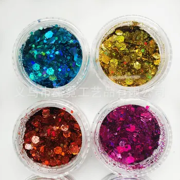 24 Kavanoz / Lot Tıknaz Glitter, 24 Renk Glitter, Renk Değişimi Glitter, Holografik Glitter, Mix Gevşek Glitter Tıknaz, JH54Kl210