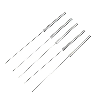 ZhongYanTaiHe Tek Kullanımlık Mikro Akupunktur alüminyum sap 100 adet Steril Akupunktur İğneleri Tüp Masaj Küçük İğne Bıçak