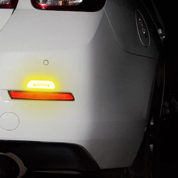 4 ADET Araba Açık Yansıtıcı Bant Uyarı Maskesi Sticker Geliştirmek Gece Görüş Güvenlik Araba Kapı Açma Şeridi araba aksesuarları