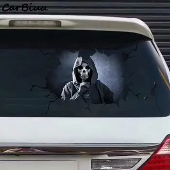 Yeni Araba Sticker Mutlu Cadılar Bayramı Sessiz Kafatası Korku Çıkartmalar Araba pencere dekorasyonu Çıkartması Dekor Styling PVC Sticker 20 * 30 / 30x40CM