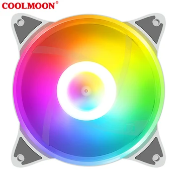 Coolmoon RGB 120mm Fan 4pin PWM 5V 3pin ARGB Fan bilgisayar kasası CPU Soğutma Soğutucu Ventilador 12V DC Ayarlamak Fanlar Hız