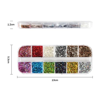1MM Holografik Renkli Altıgen Tıknaz Glitter Tırnak Pul Lazer Sparkly Gevreği Manikür DIY Nail Art Süslemeleri RK390024 3