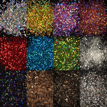 1MM Holografik Renkli Altıgen Tıknaz Glitter Tırnak Pul Lazer Sparkly Gevreği Manikür DIY Nail Art Süslemeleri RK390024 4