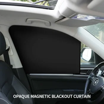 Manyetik Siyah Tutkal Kaplama Otomobil Güneşlik UV Koruma Araba Perdesi Araba Pencere Güneşlik yan pencere tel ağı Güneşlik
