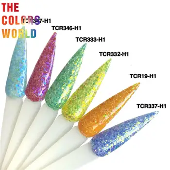 TCT-302 Mix Tıknaz Yanardöner Tırnak Glitter Nail Art Dekorasyon Vücut Glitter Makyaj Festivali İşi DIY Aksesuar Parti Supplie 0