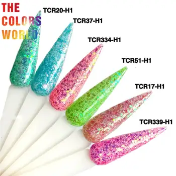 TCT-302 Mix Tıknaz Yanardöner Tırnak Glitter Nail Art Dekorasyon Vücut Glitter Makyaj Festivali İşi DIY Aksesuar Parti Supplie 2