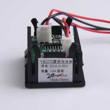 Amperimetro Dijital DC Ampermetre 20A Kırmızı LED ampermetre Paneli Amp Metre Dijital Elektrik Ampermetre Metre
