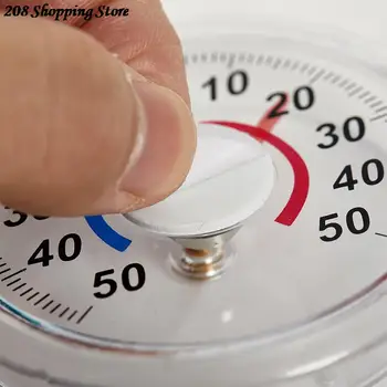 -50°C ~ 50 ° C Yuvarlak plastik kapı ve pencere termometresi İşaretçi tipi soğuk ve sıcak saat 3