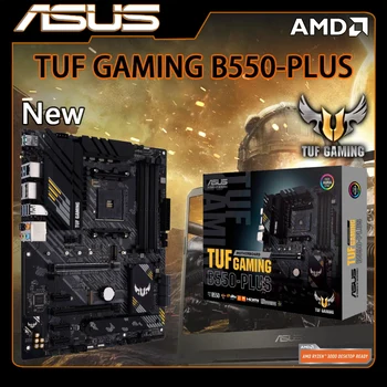 B550 Anakart ASUS TUF OYUN B550-PLUS Soket AM4 için AMD B550 çipini benimser 4×DDR4 128GB PCI-E4.0 2×M. 2 ATX 1×RJ45 6×SATA III