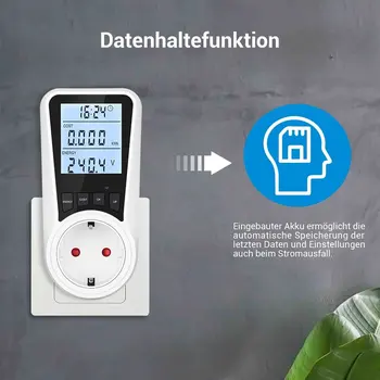Dijital Wattmetre Zamanlayıcı Anahtarı Elektronik 12/24 Saat Programlanabilir Zamanlama Soket AB / ABD Plug Outlet Mutfak Aletleri Zaman Kontrol