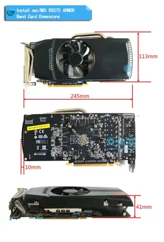 GPU radyatör VGA Soğutucu Saf bakır alt üç ısı boruları ile büyük hava hacmi 53 delik AMD İçin kamu RX470 480 570 580