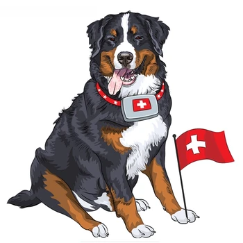 K276 # Araba Sticker Mutlu Bernese Dağ Köpeği İlk Yardım Çantası Aksesuarları Pegatinas Para Coche DIY Araba Styling
