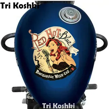 Tri Koshki KCS703 Rockabilly Hafta Sonu Retro Müzik Araba Sticker PVC Çıkartmaları Motosiklet su geçirmez etiket Araba Tampon Duvar