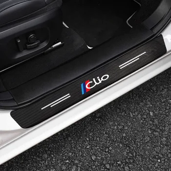 Araba Kapı Eşiği Karbon Fiber Sticker Araba Gövde Arka Koruma Tampon Karbon Fiber Sticker Clio Araba Aksesuarları 2