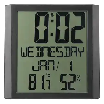TS-8608 Çok Fonksiyonlu Elektronik duvar saati Sıcaklık ve Nem Ölçer Büyük Ekran dijital ekran Saat 3x1. 5 V AAA