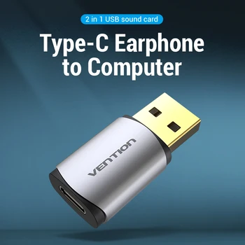 Mukavele Harici USB Ses Kartı USB USB C Kulaklık Ses Adaptörü Laptop için PS4 Bilgisayar Bağlamak Hoparlör Ses Kartı