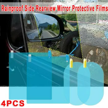 2/4 Adet pencere filmi Araba dikiz aynası koruyucu film Şeffaf Yağmur Geçirmez Koruyucu parlama Önleyici Şeffaf Yumuşak Anti Sis Filmi Araba Aksesuarları