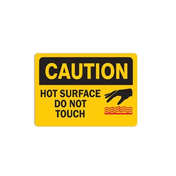 Uyarı Kişilik Dekorasyon Çıkartması Dikkat Sıcak Yüzey Dokunmayın su geçirmez PVC Araba sticker
