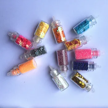 12 Renkler cam peri toz şişeleri opalescent glitter konfeti Glitter Pul Konfeti Madeni Pul Glitter Paketi Sallamak 1