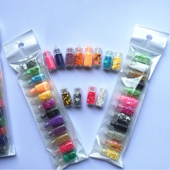 12 Renkler cam peri toz şişeleri opalescent glitter konfeti Glitter Pul Konfeti Madeni Pul Glitter Paketi Sallamak 3