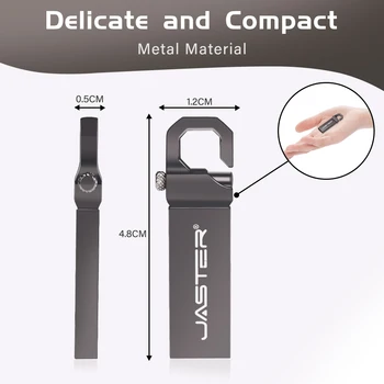 JASTER Ücretsiz TİP-C veya Mikro Adaptörler USB flash sürücü 64GB İş Metal Kalem sürücü Ücretsiz Özel logo Siyah Bellek sopa 32GB 16GB