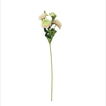 Yapay 6-head Ranunculus Ev Masa Dekorasyon Yapay Çiy Lotus Düğün Dekorasyon 5