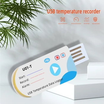 2022 Yeni Termometre 14400 Puan USB Raporu App İle 180 Gün IP67 USB Sıcaklık Veri Kaydedici Tek Kullanımlık Kaydedici Uyarı ile