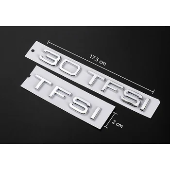 3D Krom Araba Harfler Bagaj Amblemi Rozeti Sticker Logo Audi A1 A3 A4 A5 A6 A7 Q3 Q5 Q7 TT 30 35 40 45 50 55 TFSI Aksesuarları 2