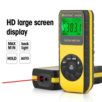 HoldPeak Lazer Takometre Hız Ölçer Dijital Takometre RPM Otomatik Takometre temassız 7.0-99,999 rpm 5