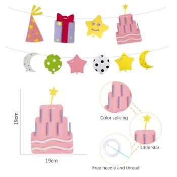 Yaratıcı Mutlu Doğum Günü Bebek duş dekorasyonu Düğün Dekor dokunmamış Şeker Çubuğu Afiş Bebek Duş Doğum Günü Partisi Süslemeleri 4
