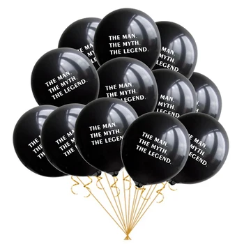 20 adet Adam Efsane Efsane Balonlar Siyah ve Beyaz Erkekler Parti Balonları Onun için Adam Komik Doğum Günü babalar Günü Dekorasyon