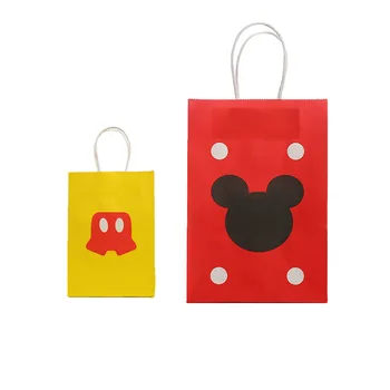 6 adet Disney Dondurulmuş Prenses Mickey Avengers Kız Doğum Günü Partisi Süslemeleri Şeker hediye çantası Kağıt Karikatür Şeker hediye çantası Kaynağı