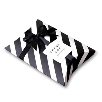 50 Adet Siyah ve Beyaz şeker kutusu seti Mermer Kağıt hediye çantası ,Parti Favor Hediye Kutusu, Müslüman İslam Parti Malzemeleri Çantası 0