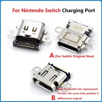 NS Anahtarı Orijinal Usb şarj portu Soket Lot Nintendo Anahtarı Lite Konsolu İçin Güç Konektörü Tip-C Soket Bağlantı Noktası