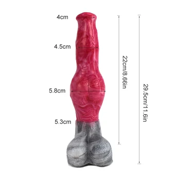 FAAK Silikon Uzun Köpek Penis Vantuz Düğüm Yapay Penis Kanlı Et Çok Renkli Yetişkin Ürünleri Kadın Erkek Anal Seks Oyuncak Dükkanı 1