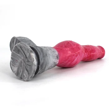 FAAK Silikon Uzun Köpek Penis Vantuz Düğüm Yapay Penis Kanlı Et Çok Renkli Yetişkin Ürünleri Kadın Erkek Anal Seks Oyuncak Dükkanı 3