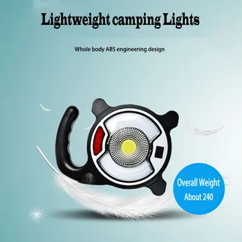Taşınabilir LED Fener Güneş Enerjisi Spot cob çalışma lambası Şarj Edilebilir Projektör Açık Kamp Çalışma Işığı Mini El Feneri