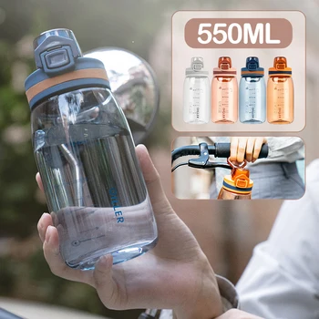 550ML Spor Su saplı şişe spor şişesi İçme Bardağı Sızdırmaz Anti-Damla Tek tuşla Kilidini Spor OutdoorCycling 0