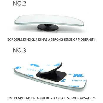 2 ADET 360 Rotasyon Araba Kör Nokta Ayna Ayarlanabilir Bebek Araba Yan Ayna Arka Koltuk Otomatik Karartma Dikiz Cam İç Şekillendirici 1