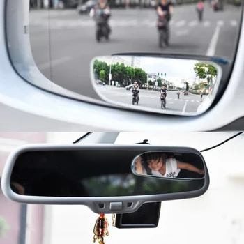 2 ADET 360 Rotasyon Araba Kör Nokta Ayna Ayarlanabilir Bebek Araba Yan Ayna Arka Koltuk Otomatik Karartma Dikiz Cam İç Şekillendirici 5