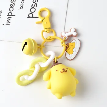 Sanrioed Kawaii Benim Melody Cinnamoroll Kuromi Kt oyuncak bebekler Anahtarlık Anime Sırt Çantası Kolye Bells ile Çocuk Doğum Günü Hediyeleri