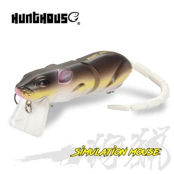 Hunthouse Swimbait Fare Balıkçılık Cazibesi Yapay Plastik Yüzen Yüzey 85mm / 17g Wobbler Biyonik Sıçan Yemler Pike Bas Mücadele