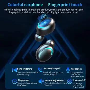 Orijinal Toptan Satmak F9 Kablosuz Kulaklık Bluetooth Kulaklıklar F9-5c Tws Kulaklık Gamer Handfree Mic İle Kulakiçi Satış 10 adet