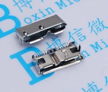50 adet mikro USB 3.0 B Tipi DIP Dişi Soket DIP2 10pin USB samsung için konektör Mobil sabit disk Sürücüler Veri Arayüzü