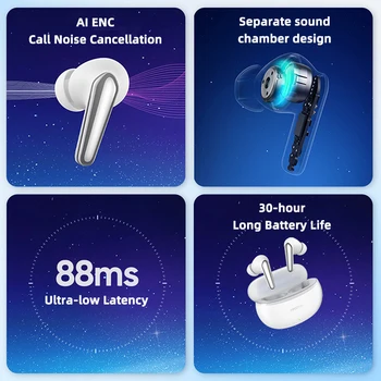 Realme için Tomurcukları Hava 3 Neo Kulaklık 30 Saat Kullanım Süresi Bluetooth 5.2 AI ENC Çağrı Gürültü İptal Gecikme IPX5 Su Geçirmez Cep Telefonu 2