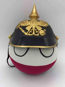 Alman İmparatorluğu Topu Ve Prusya Ordusu Kask peluş oyuncak Polandball Komik Cosplay Aksiyon Figürü Countryball Peluş Hediye 20cm